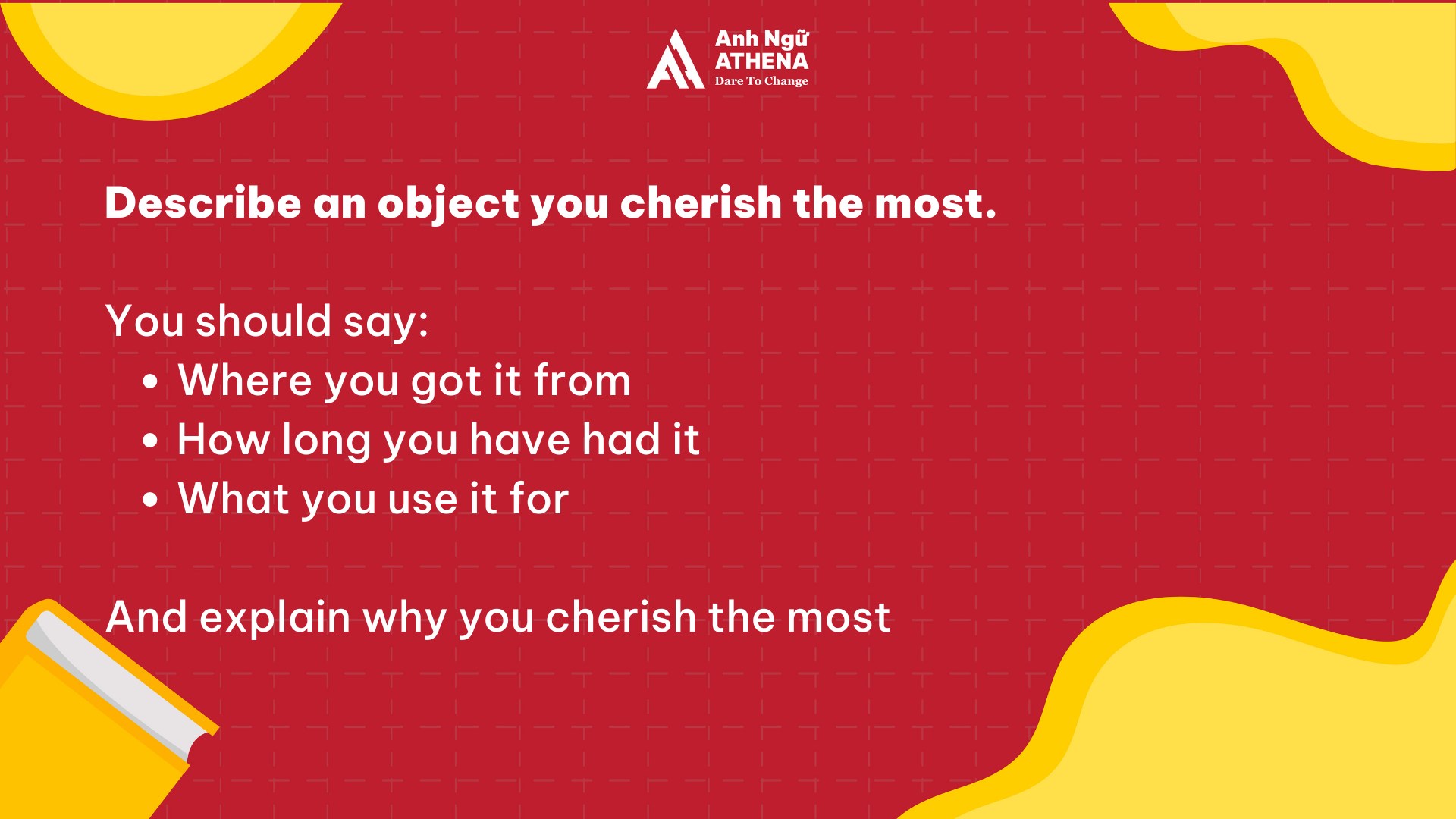 Chủ đề Describe an object - IELTS Speaking Part 2